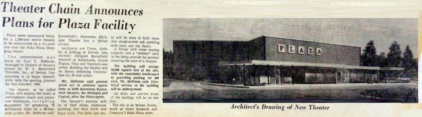 1970 article on plaza AMC Cinemas, Jackson